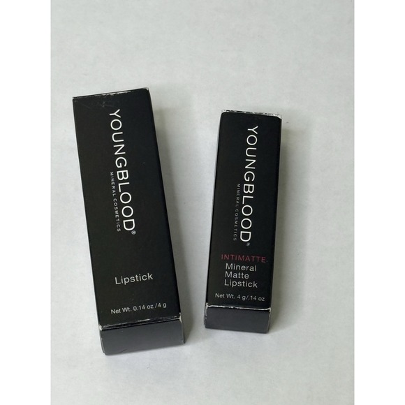 2 Youngblood Mineral Cosmetics Women Moisturize Lipstick Color Bistro & Flirt - Picture 1 of 3